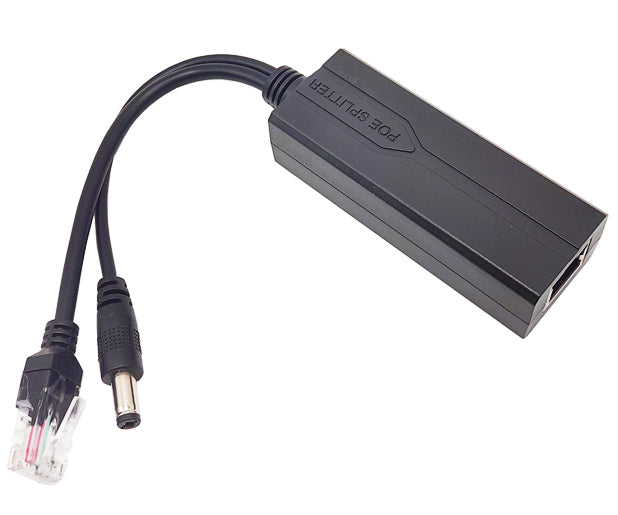 PoE Splitter – 802.3af/at to 12V/1A DC & Ethernet