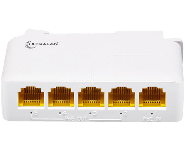 4-Port Gigabit PoE Extender (1x PoE In, 4x PoE Out)