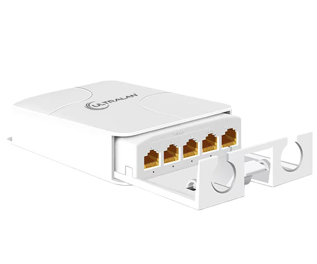 4-Port Gigabit Outdoor PoE Extender (1x PoE In, 4x PoE Out)