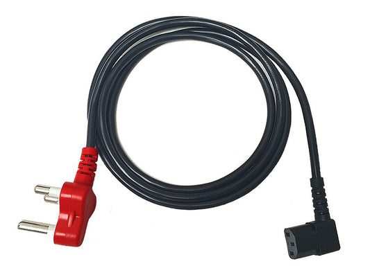 1.8m Right Angled IEC Power Cord With Dedicated Plug Top - Guards On Duty Shop & Security Guards