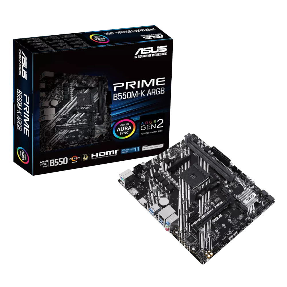 Asus PRIME B550M-K ARGB AM4 M-ATX Motherboard - Guards On Duty Shop & Security Guards