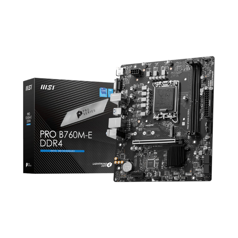 MSI PRO B760M-E DDR4 Intel LGA1700 mATX Motherboard - Guards On Duty Shop & Security Guards