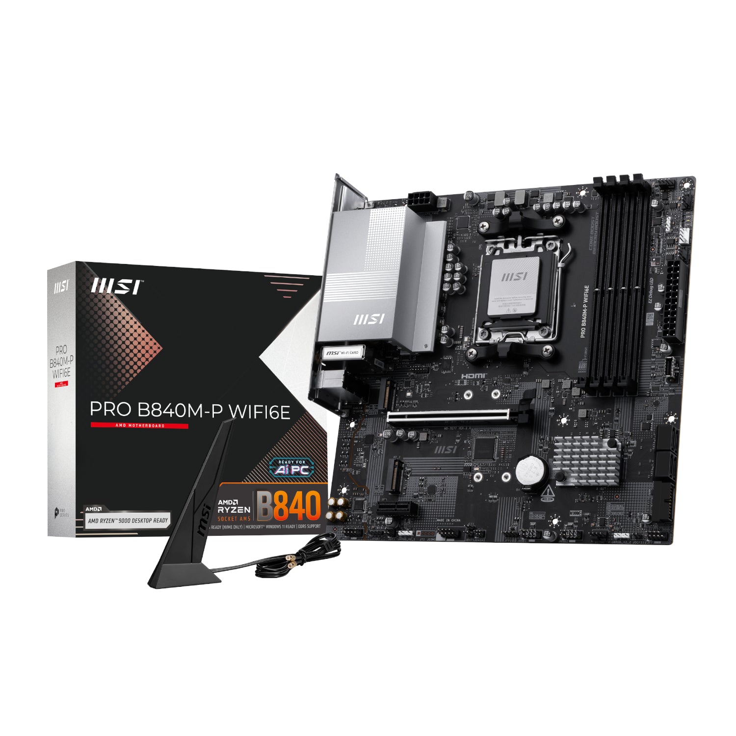 MSI PRO B840M-P Wi-Fi 6E AMD AM5 MATX Gaming Motherboard - Guards On Duty Shop & Security Guards