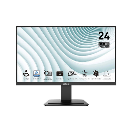 Msi PRO MP2412 - MSI 24" Pro 100HZ 1ms Vesa Wall Mountable VA  Monitor