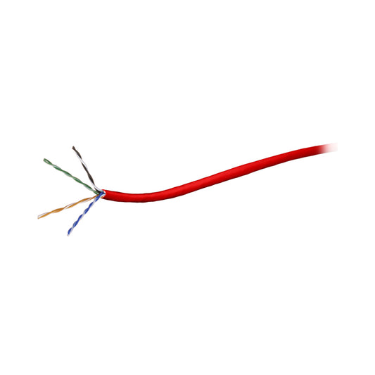 LINKQNET CAT5E UTP SOLID NETWORK CABLE - RED (SOLD PER METER OR 500M DRUM)
