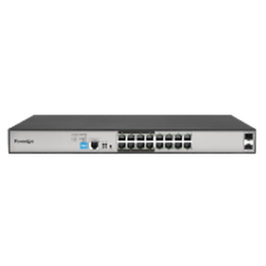 L2 managed 16 port Gigabit Switch with 16 port AI PoE, 2*SFP uplink, 150W, cloud management