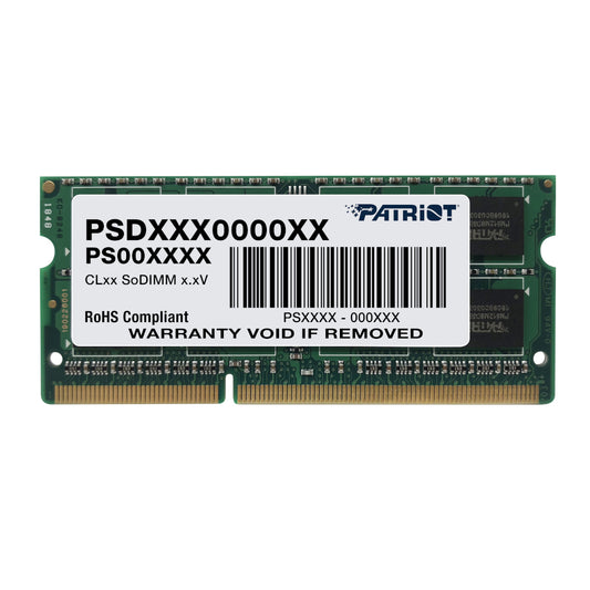 Patriot Signature Line 4GB 1600MHz DDR3 Dual Rank SODIMM Notebook Memory - Guards On Duty Shop & Security Guards