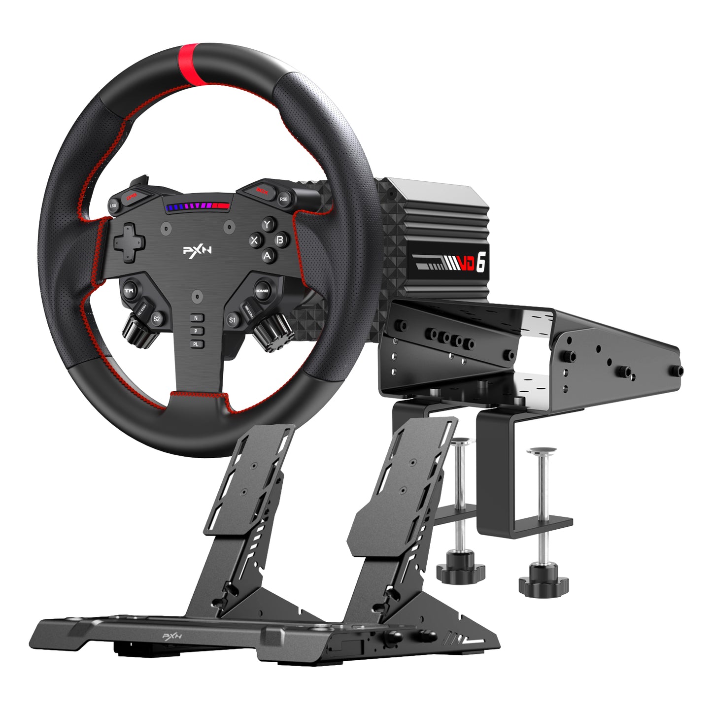 PXN VD6 Direct Drive Sim Racing Wheel | PD-HM Dual Pedal | Z9 Clamp Bundle - Guards On Duty Shop & Security Guards