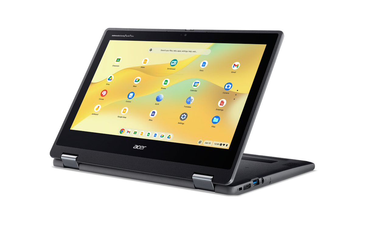Acer Chromebook Spin 511 11.6" HD IPS touch Celeron N150 4 GB LPDDR5  eMMC 32GB Micro SD card reader WIFI6E+BT HD USB Camera 5MAF MIPI 53Wh Li-ion battery 65W Google Chrome OS 3 Years Carry in (R757T-TCO-C4KA)