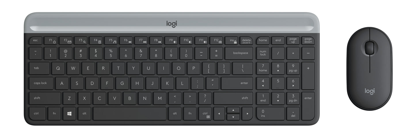 Logitech MK470 - Wireless Keyboard and Mouse combo - Graphite - Slimline - USB