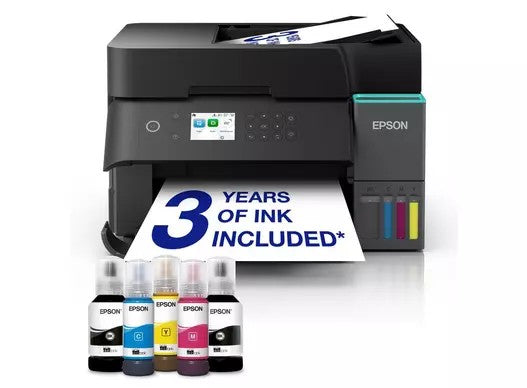 Epson 35ppm Mono 23ppm Colour A4 Print Scan Copy USB Wi-Fi/Wi-FiDirect Ethernet AutoDuplexPrint ADF incl 1 set of ink (2 x Black)