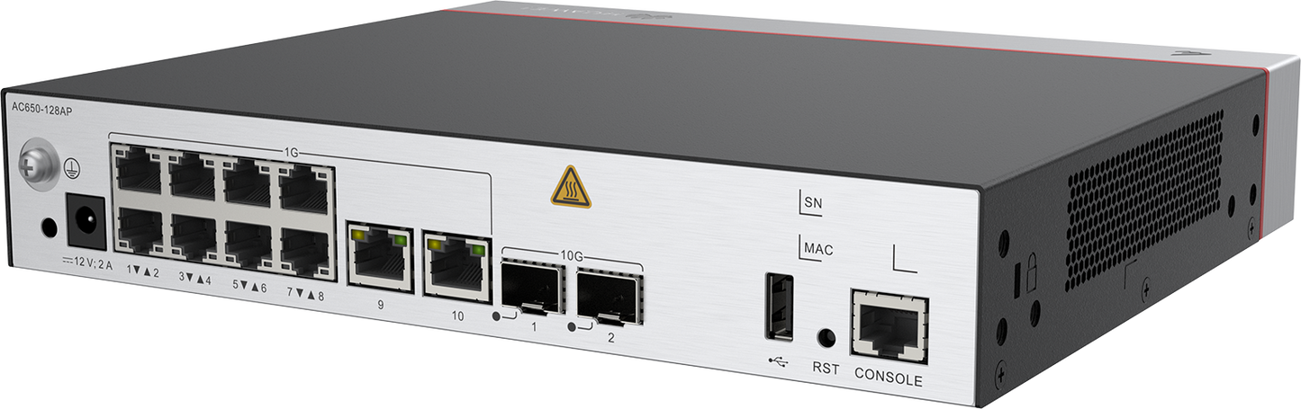 AC650-128AP 10*GE ports 2*10GE SFP+ ports manage up to 128 AP's