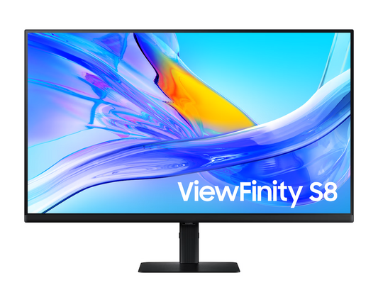 Samsung 32" ViewFinity S8 UHD Monitor - 4K (3 840 x 2 160) 16:9  3000:1(Typ)  5ms Response time  USB-C and LAN Port  Easy Setup Stand  Ergonomic Design  Built-in KVM Switch