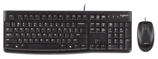 Logitech MK120 - Wired Keyboard and Mouse combo - Black - USB