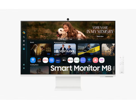 Samsung 32" M80F  3840 x 2160 (4K UHD)  VA  60Hz  Slim bezels  ergonomic stand with tilt  pivot  and height adjustment  Detachable webcam  USB-C  HDMI 2.0  USB-A  Work remotely without a PC