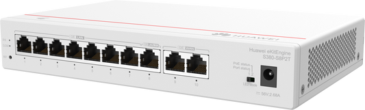 S380 S8P2T 2*GE WAN 8*GE LAN(PoE+ 124W) up to 350 users forwarding performance 2Gbps
