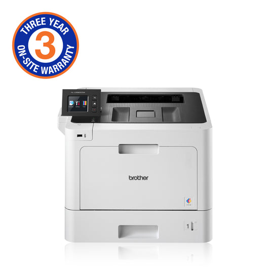 Brother High-Speed Colour Duplex Laser Printer with wired and wireless networking capability (3YR onsite)