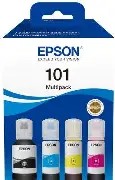 Epson 101 Ink Bottles Multipack 260ml (total) 1 x Black 1 x Cyan 1 x Magenta 1 x Yellow L4150 / L4156 / L4160 / L4260 / L6160 / L6170 / L6176 / L6190 / L6270 / L6290 / L14150 7500 pages