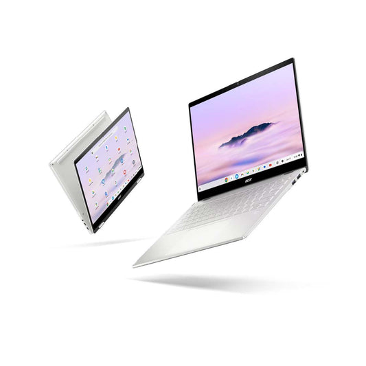 Acer Chromebook Plus Spin 514 14" WUXGA IPS 120Hz Touch MediaTek Kompanio Ultra 910 Octa-core CPU 12 GB LPDDR5X Memory UFS 256GB SD card reader WIFI 7 2x2 BE+BT SD card reader 5MP Camera 70Wh Li-ion battery 100W TypeC adapter No Stylus Google Chrome OS 3