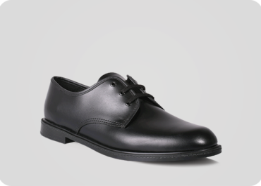Patriot Officer Leather Shoe Sizes 4-11 - Black
