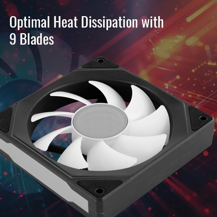 Aerocool Phantom M-3 12 PWM ARGB Fan - Black