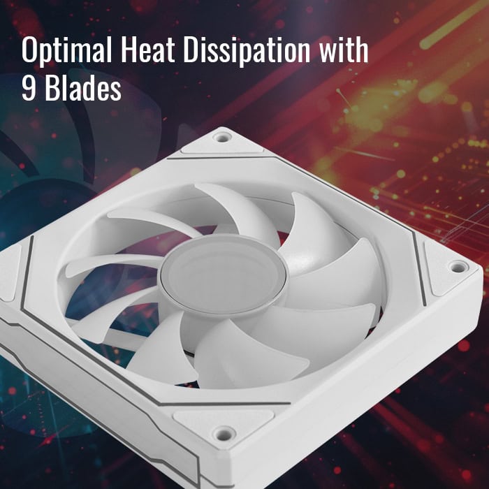 Aerocool Phantom M-3 12 PWM ARGB Fan - White