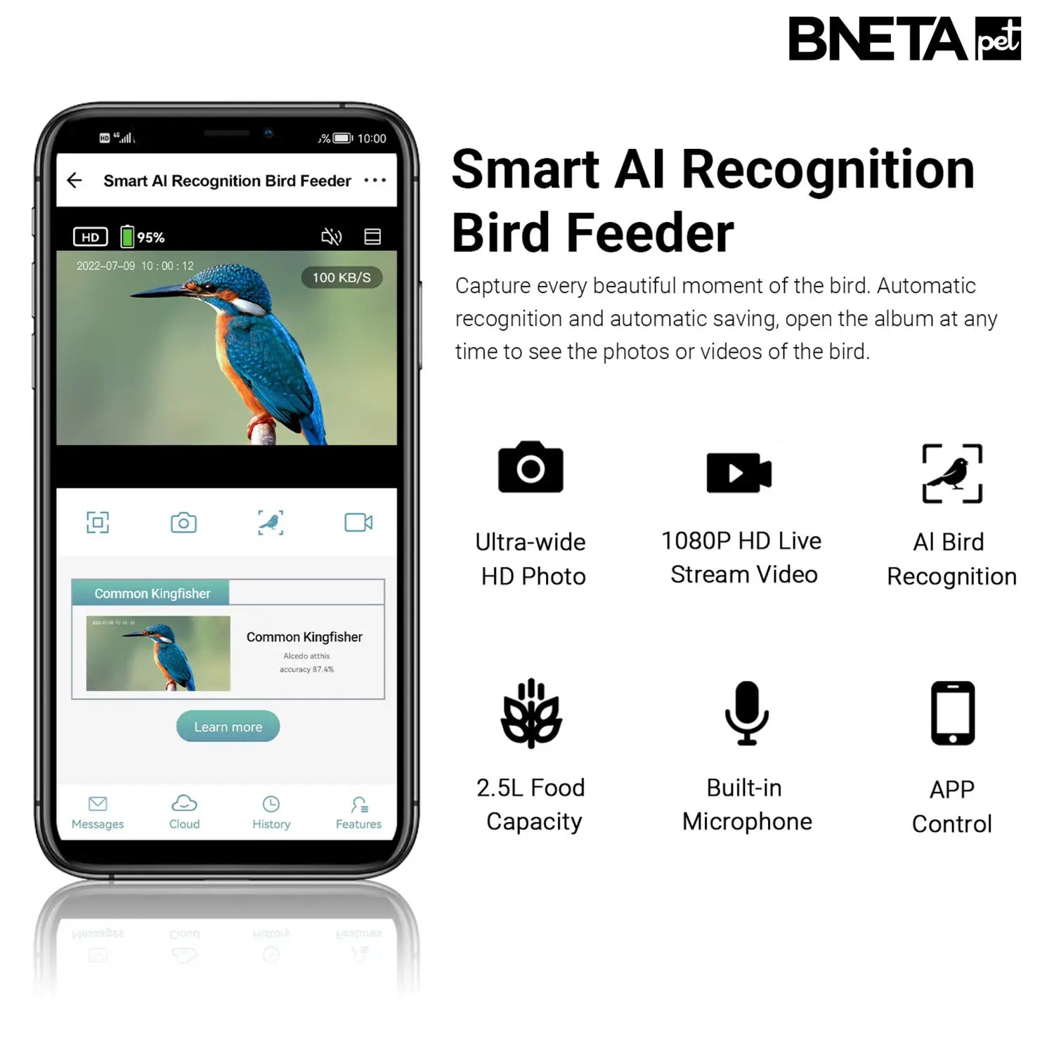 BNETA Pet Smart AI Birdfeeder BF002