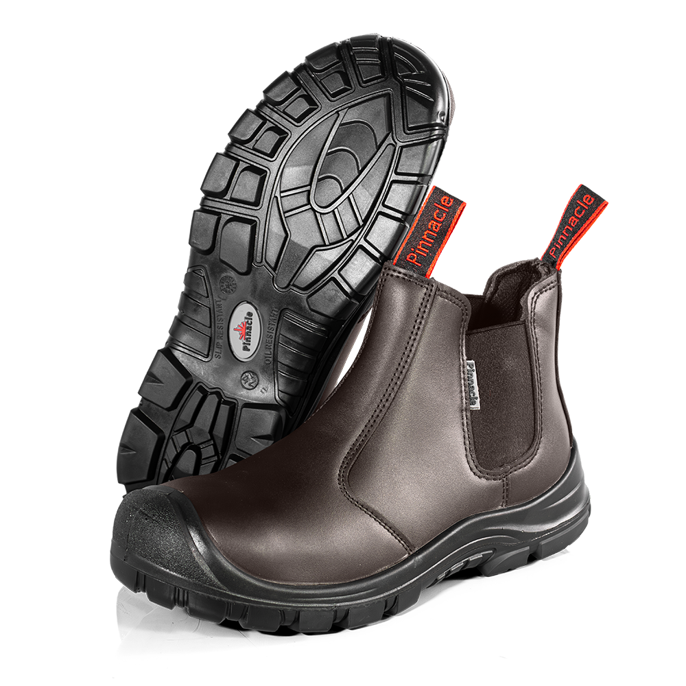 Pinnacle AUSTRA CHELSEA Boots Brown (Steel Toe & Midsole) - Guards On Duty Shop & Security Guards