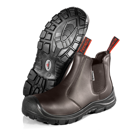 Pinnacle AUSTRA CHELSEA Boots Brown (Steel Toe & Midsole) - Guards On Duty Shop & Security Guards