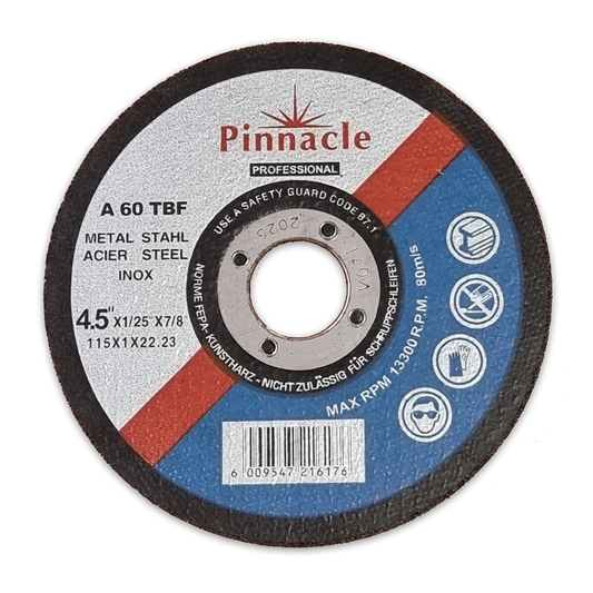 Pinnacle Xpert Steel & Inox Cutting Disc 115x1.0x22.2mm 4.5" (Box of 50) (Box of 50)