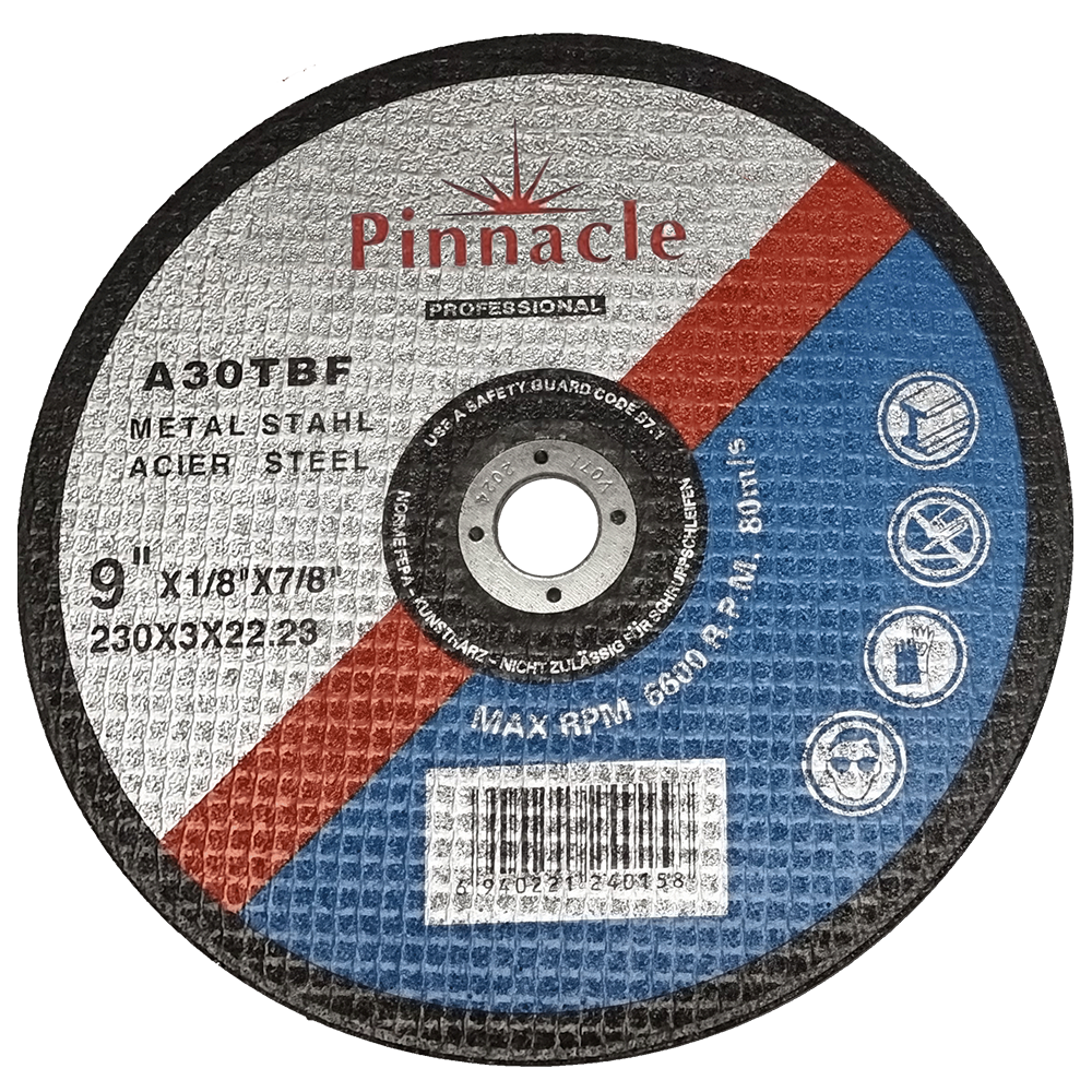 Pinnacle Xpert Steel & Inox Cutting Disc 230x1.9x22.2mm Slim 9" (Box of 25) (Box of 25)