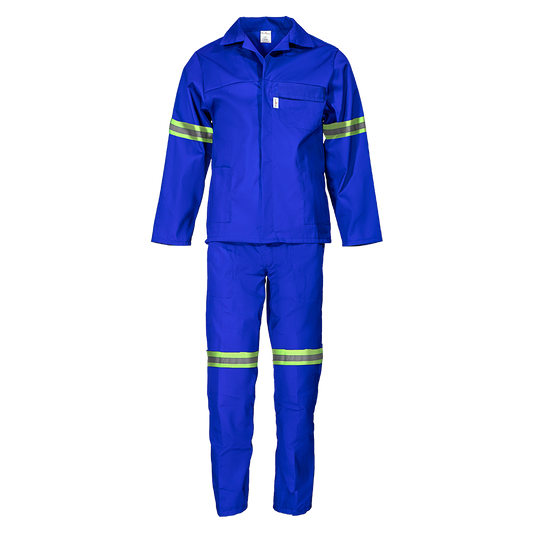 Pinnacle J54 Royal Blue Conti Suit 100% Cotton with Reflective (Size 32 – 54)