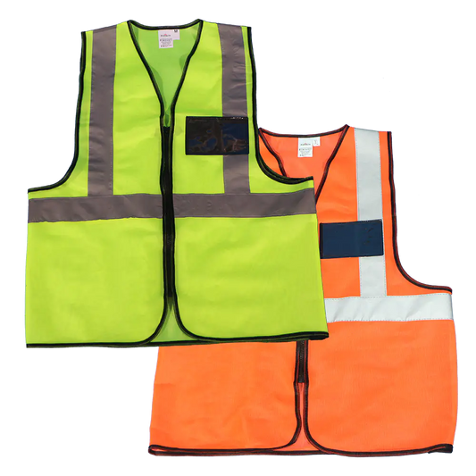Pinnacle Reflective Vest with Zip & ID Orange (S – 4XL) (Pack of 5)