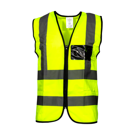 Pinnacle Premium Reflective Vest with Zip & ID Lime (S – 3XL) (Pack of 5)