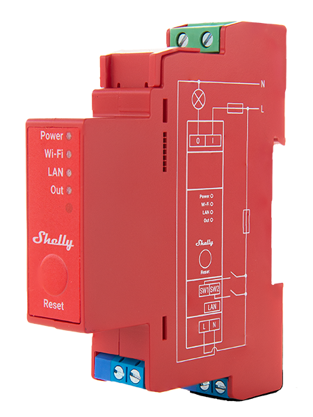 Shelly Pro 1PM DIN-Rail Mountable Wi-Fi Relay For One Channel Of 16A