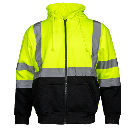 Pinnacle Lime/Black Pro Fleece Jacket with Hood (S – 2XL)