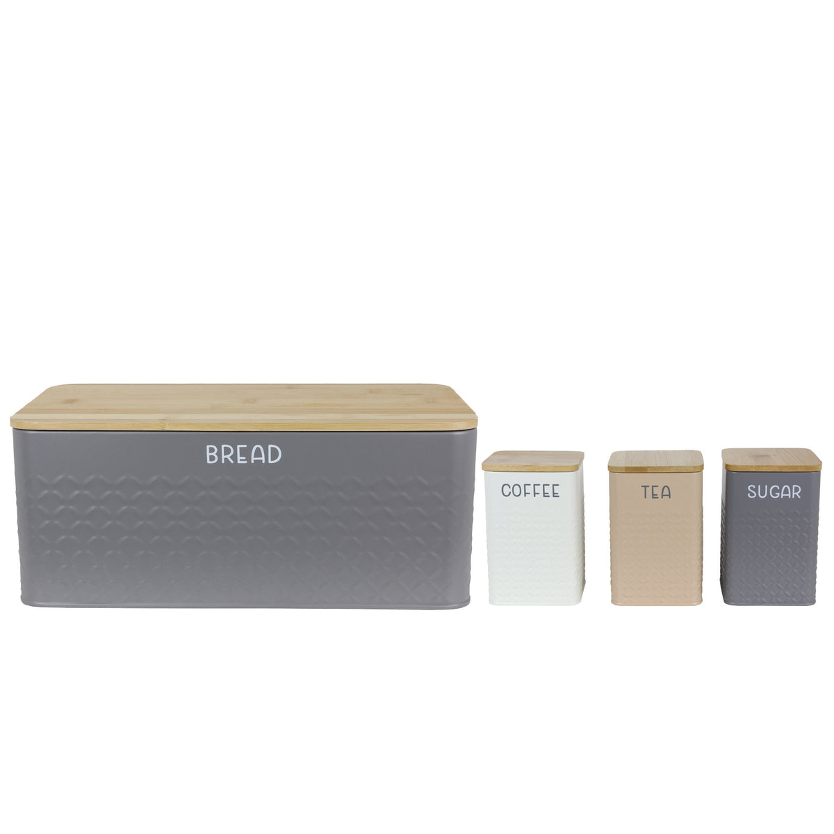 CASA Bread Bin & 3Pc Canister Set - Monza