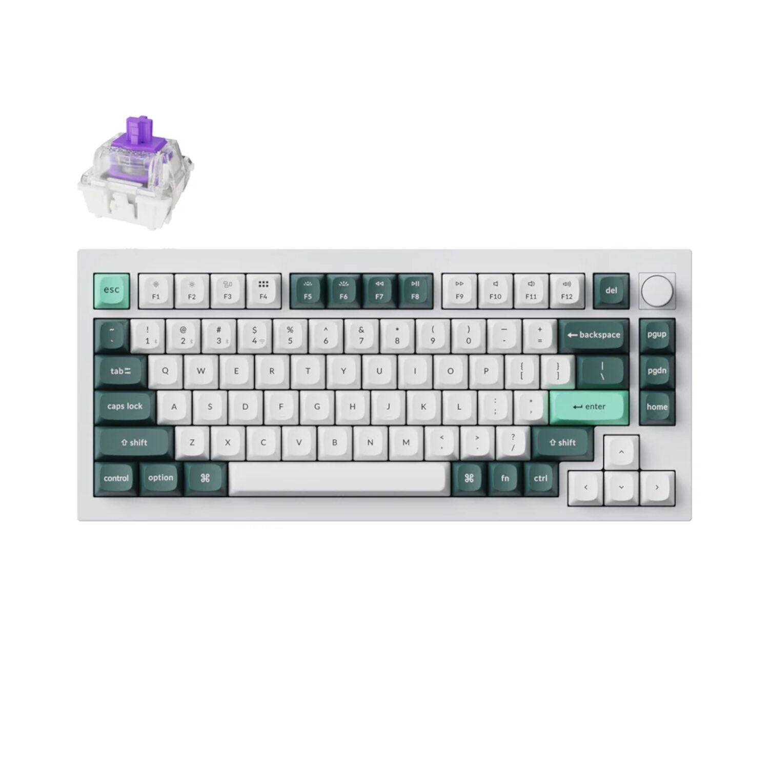 Keychron Q1H-P1 QMK Wireless Custom Keyboard - White - Guards On Duty Shop & Security Guards