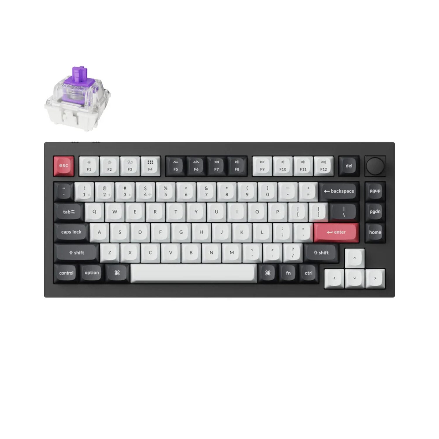 Keychron Q1H-M1 QMK Wireless Custom Keyboard - Black - Guards On Duty Shop & Security Guards