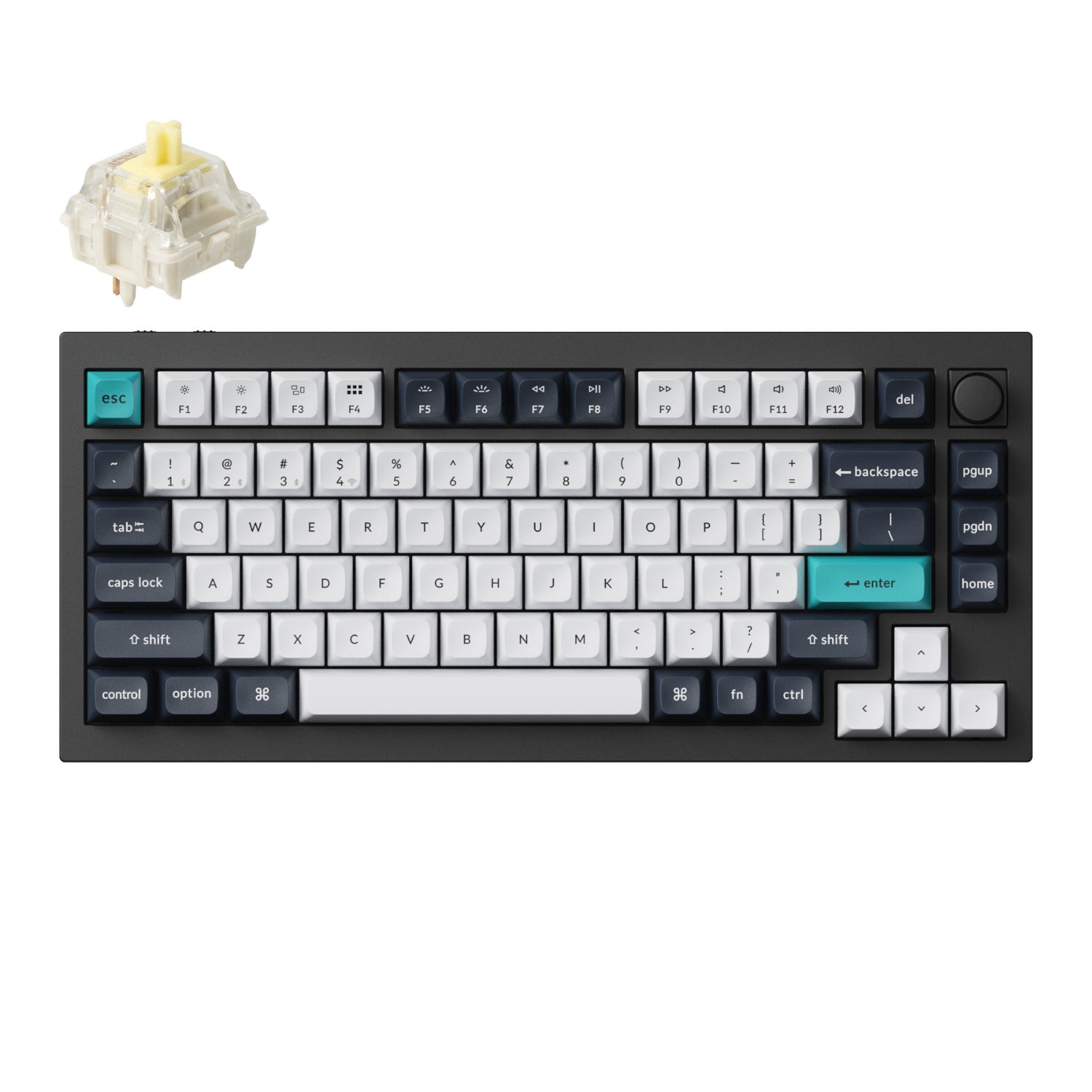Keychron Q1 Max QMK/VIA RGB Wireless Custom Mechanical Keyboard (Gateron BANANA Switches) - Black - Guards On Duty Shop & Security Guards