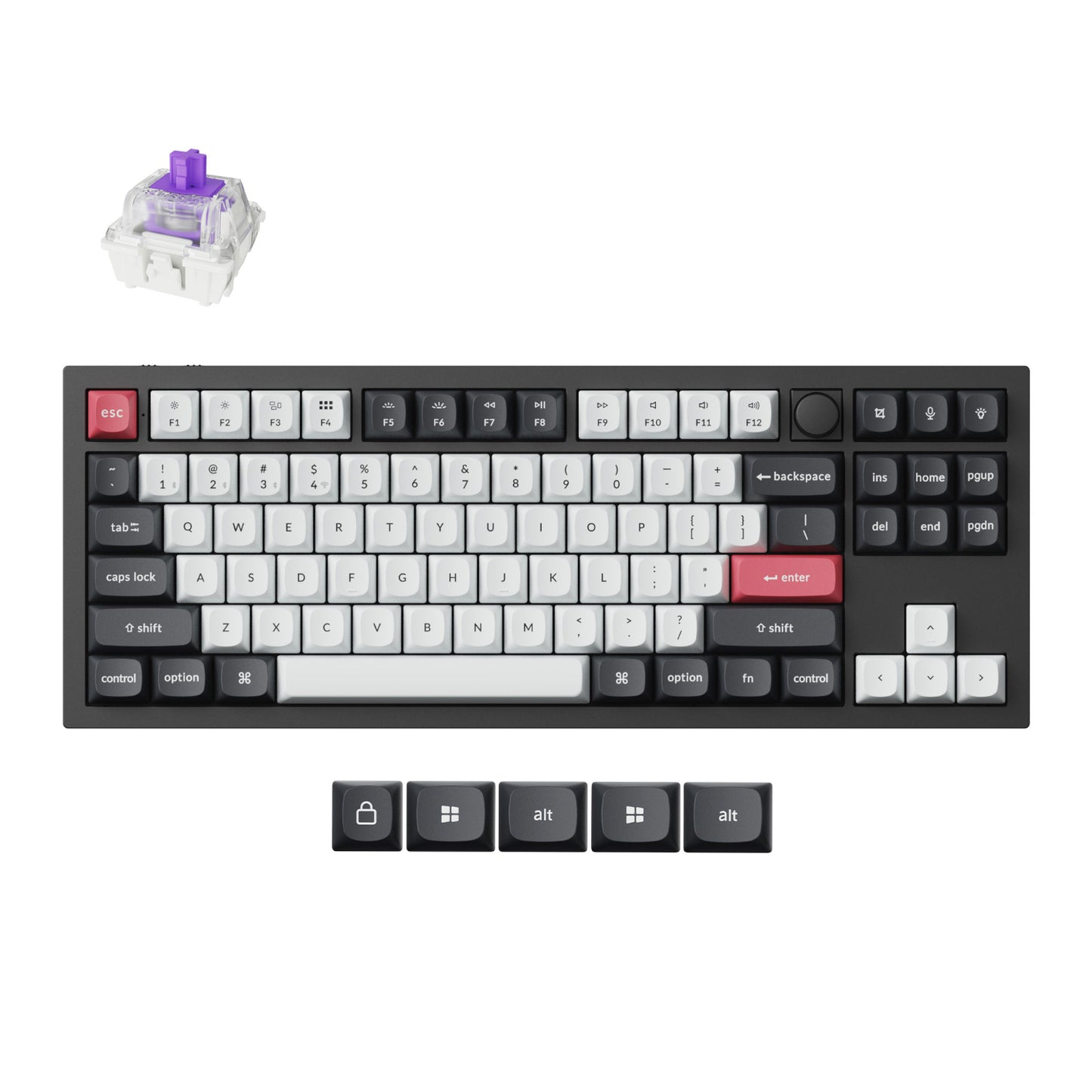 Keychron Q3 HE QMK 80% Wireless Custom Mechanical Keyboard (Nebula Switch) – Carbon Black - Guards On Duty Shop & Security Guards
