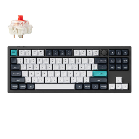 Keychron Q3 Max 80% Full Assembled Knob Red Switch Hot-Swap Gateron Jupiter RGB Wireless Keyboard - Black - Guards On Duty Shop & Security Guards