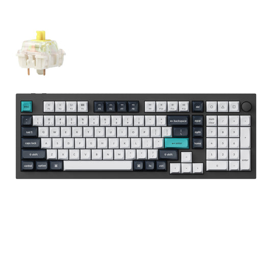 Keychron Q5 Max QMK/VIA Full-size Wireless Custom Mechanical Keyboard (Banana Switches) - Carbon Black - Guards On Duty Shop & Security Guards