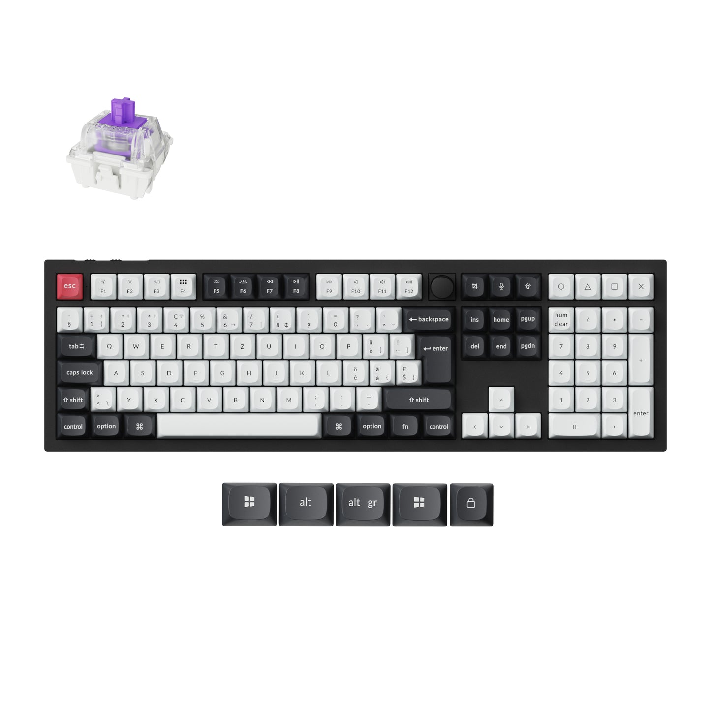 Keychron Q6 HE QMK Full-size Wireless Custom Mechanical Keyboard (Nebula Switch) – Carbon Black - Guards On Duty Shop & Security Guards