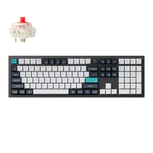 Keychron Q6 Max 100% Full Assembled Knob Red Switch Hot-Swap Gateron Jupiter RGB Wireless Keyboard - Black - Guards On Duty Shop & Security Guards