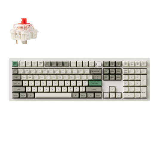 Keychron Q6 Max QMK/VIA Wireless Custom Mechanical Keyboard KSA Gateron Red Jupiter Switches - Shell White - Guards On Duty Shop & Security Guards