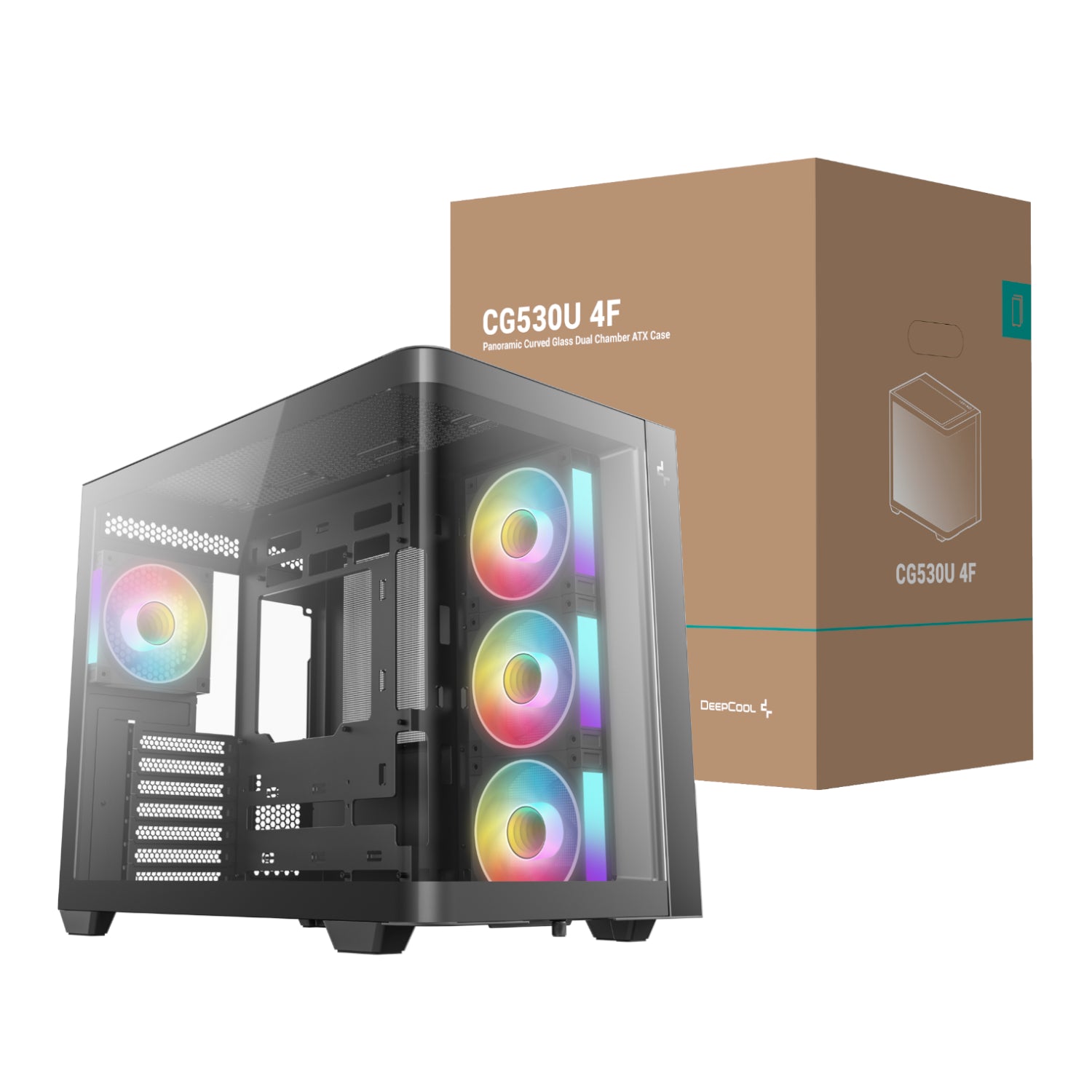 DeepCool CG530U 4F ATX Gaming Chassis - Black - Guards On Duty Shop & Security Guards