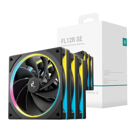 DeepCool FL12R SE 3-in-1 ARGB 120mm PWM 3 Fan Pack - Black - Guards On Duty Shop & Security Guards