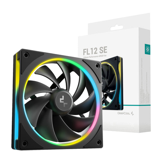 DeepCool FL12 SE 120mm ARGB PWM Fan - Black - Guards On Duty Shop & Security Guards
