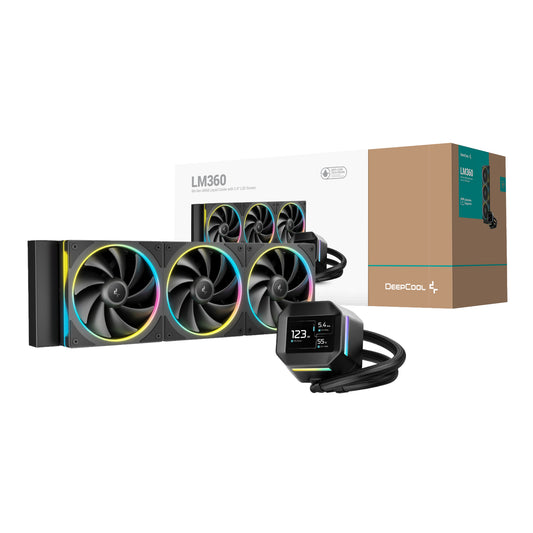 DeepCool LM360 ARGB 360mm AIO CPU Liquid Cooler - Black - Guards On Duty Shop & Security Guards